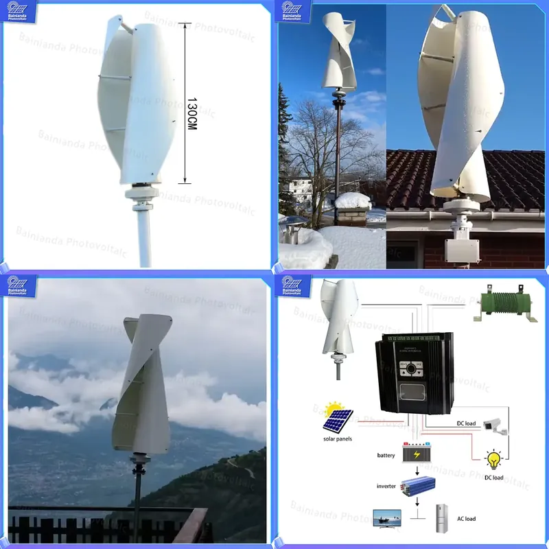600W 수직축 풍력 터빈 12V 풍력 발전기 태양광  - Renewable Energy Wind Solar 리뷰 및 가격