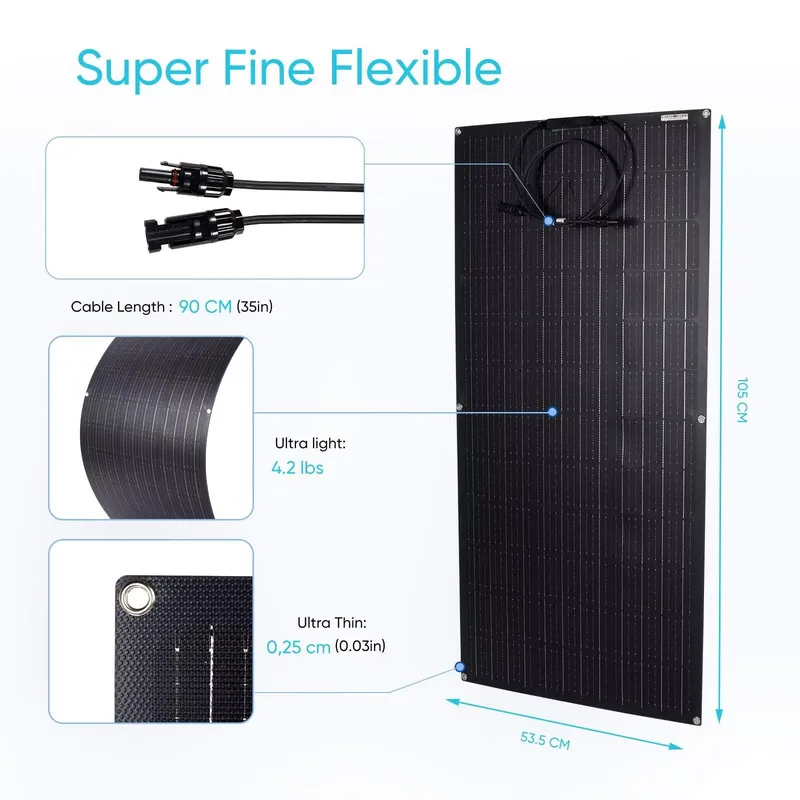 400W 420W 초강력 경량 ETFE 플렉시블 태양광 - Solar Panel Monocrystalline 리뷰 및 가격