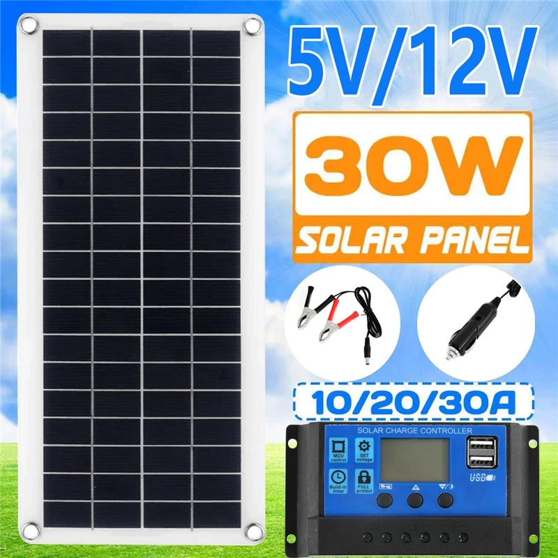 태양 전지 패널 키트 30W 12V 듀얼 USB 출력  - Solar Panel Monocrystalline 리뷰 및 가격
