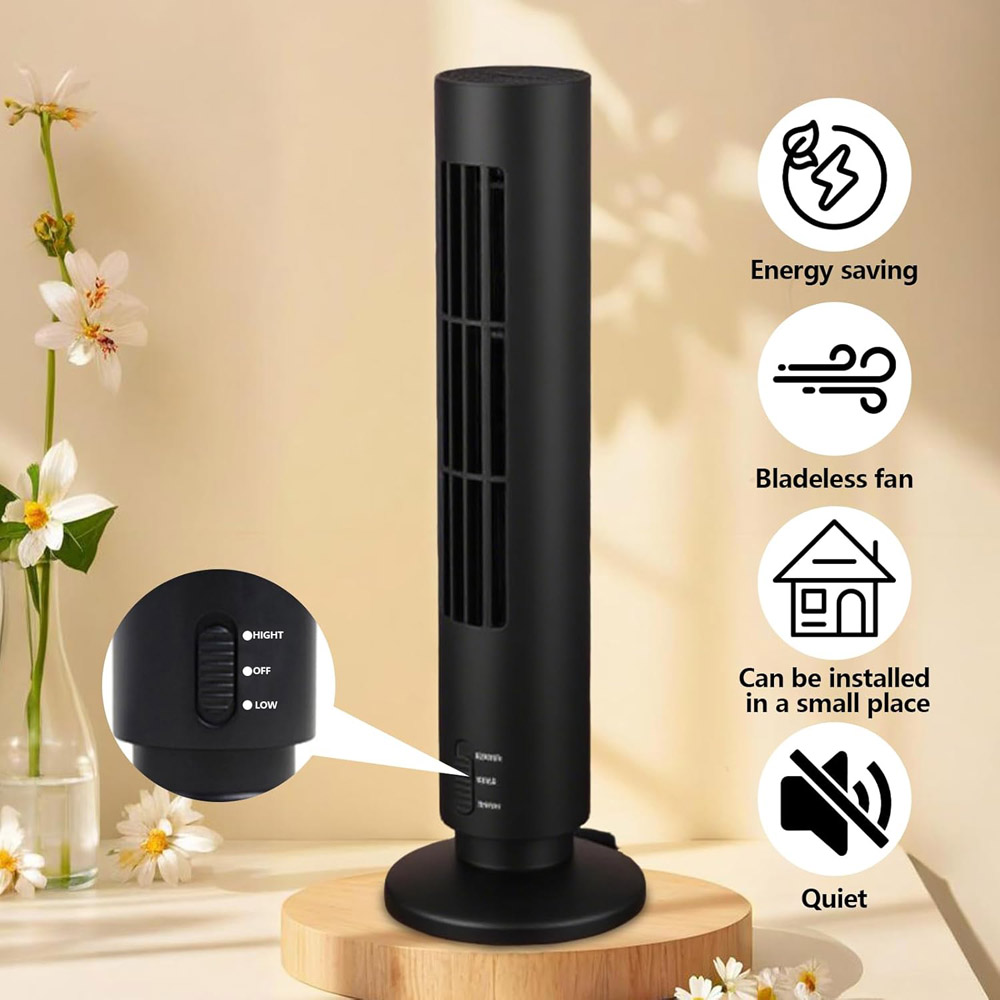 1Pcs 휴대용 공기 냉각기 수직 블레이드리스 팬 US - Mini Wind Turbine Vertical 리뷰 및 가격