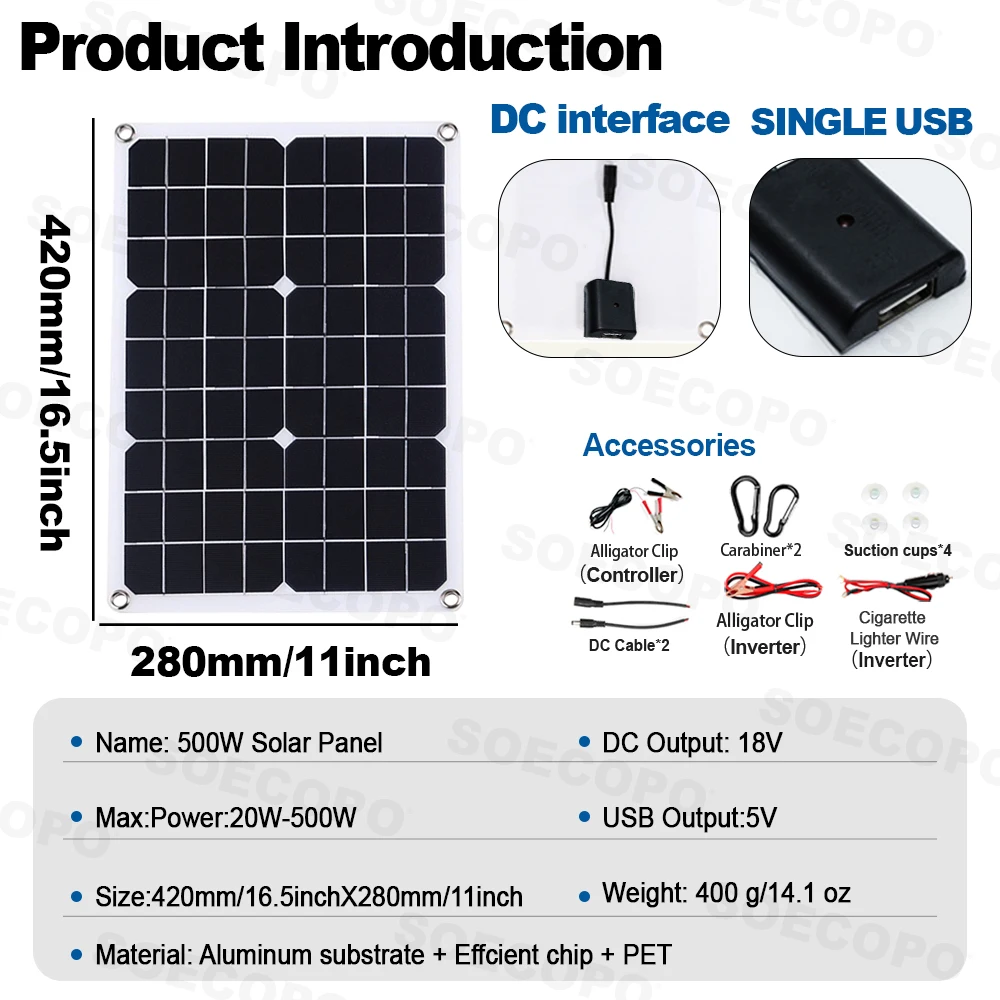 10000W 태양광 발전기 키트 500W 패널 100A - Solar Panel Monocrystalline 리뷰 및 가격
